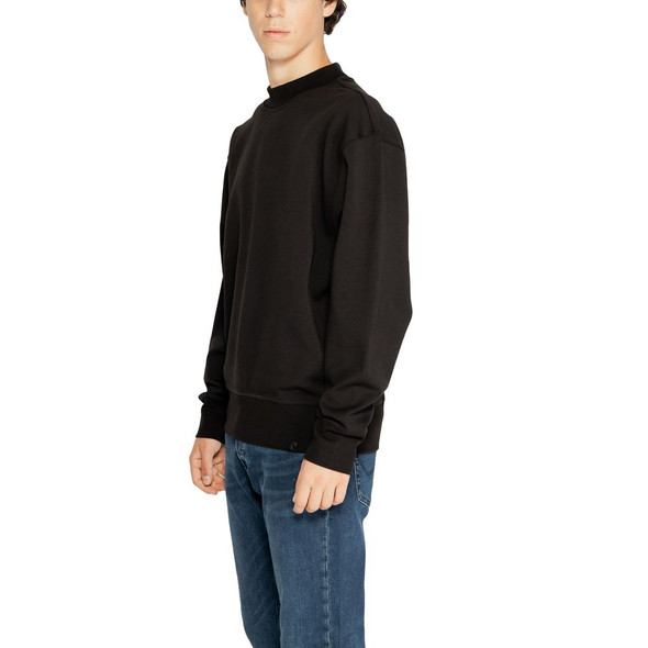 Black Recycled Cotton Sweatshirt Black Recycled Cotton Sweatshirt