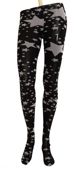 Dolce & Gabbana Black White Stars Print Nylon Stockings Dolce & Gabbana Black White Stars Print Nylon Stockings