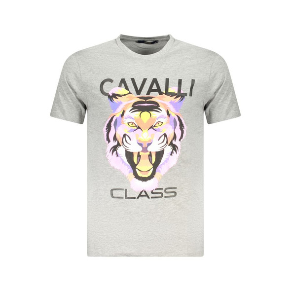 Cavalli Class Brown Cotton Men T-Shirt CA-36680 Cavalli Class Brown Cotton Men T-Shirt CA-36680