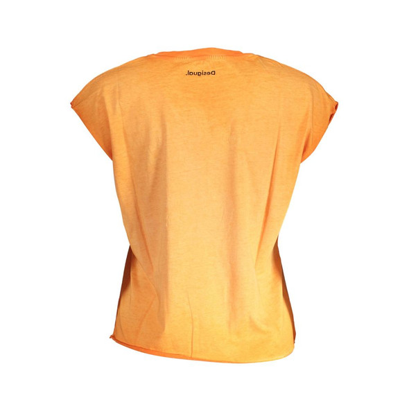 Desigual Orange Cotton Women Top Desigual Orange Cotton Women Top