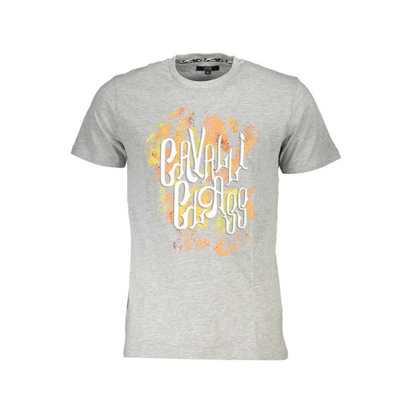 Cavalli Class Brown Cotton Men T-Shirt CA-37673 Cavalli Class Brown Cotton Men T-Shirt CA-37673