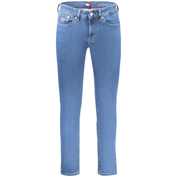 Blue Cotton Men Slim Tapered Jean Blue Cotton Men Slim Tapered Jean
