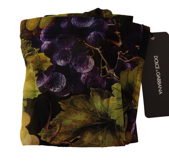 Dolce & Gabbana Black Grapes Print Stockings Tights Dolce & Gabbana Black Grapes Print Stockings Tights