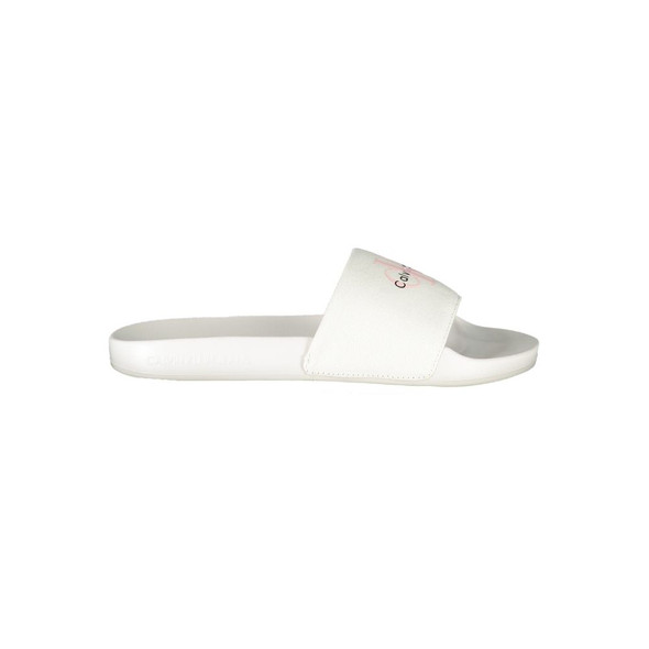 Calvin Klein White Polyester Women Sandal CA-38959 Calvin Klein White Polyester Women Sandal CA-38959