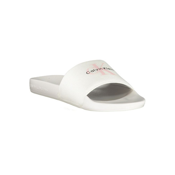 Calvin Klein White Polyester Women Sandal CA-38959 Calvin Klein White Polyester Women Sandal CA-38959