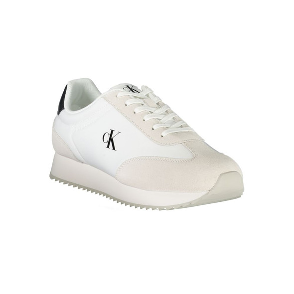 Calvin Klein White Leather Men Sneaker CA-38958 Calvin Klein White Leather Men Sneaker CA-38958