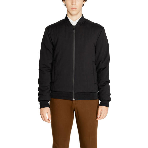 Black Polyester Jackets & Coat AN14634000009RO Black Polyester Jackets & Coat AN14634000009RO