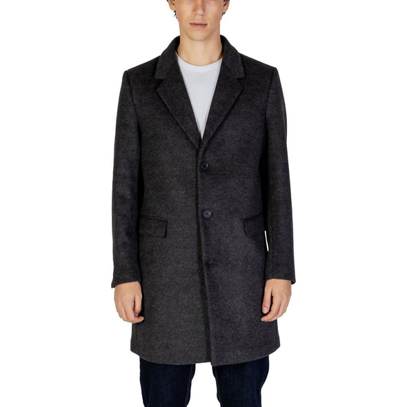 Gray Polyester Coat AN14634100153RO Gray Polyester Coat AN14634100153RO