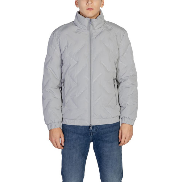 Gray Polyester Jackets & Coat AN14634400137RO Gray Polyester Jackets & Coat AN14634400137RO