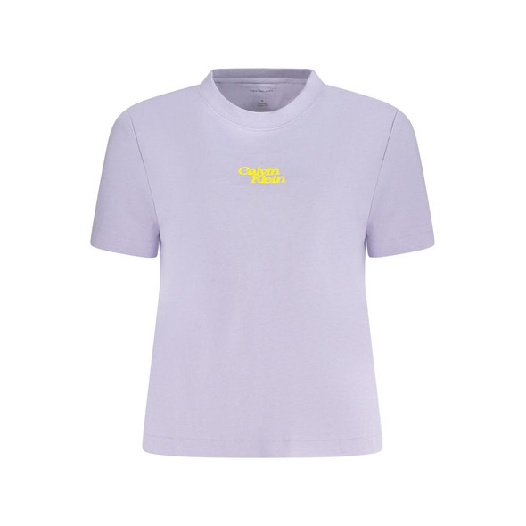 Calvin Klein Purple Cotton Women T-Shirt Calvin Klein Purple Cotton Women T-Shirt
