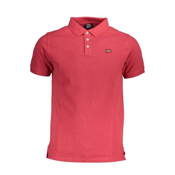 Norway 1963 Red Cotton Men Polo Shirt Norway 1963 Red Cotton Men Polo Shirt