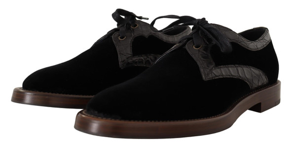 Black Velvet Exotic Leather Shoes Black Velvet Exotic Leather Shoes