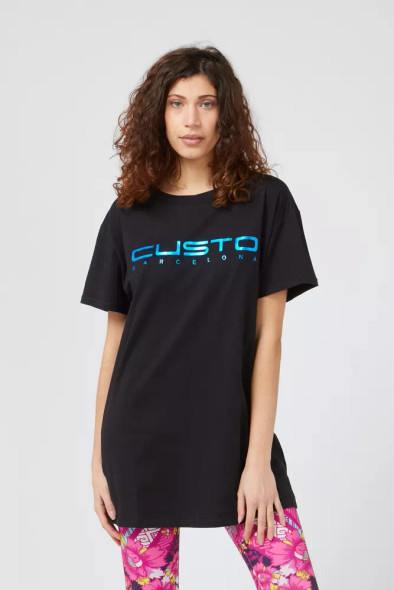 Blue Cotton Women T-Shirt Blue Cotton Women T-Shirt
