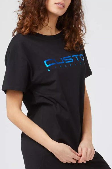 Blue Cotton Women T-Shirt Blue Cotton Women T-Shirt