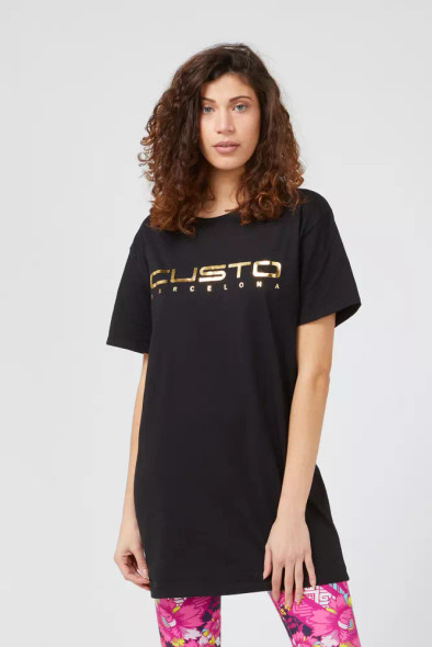 Black Cotton Women T-Shirt Black Cotton Women T-Shirt