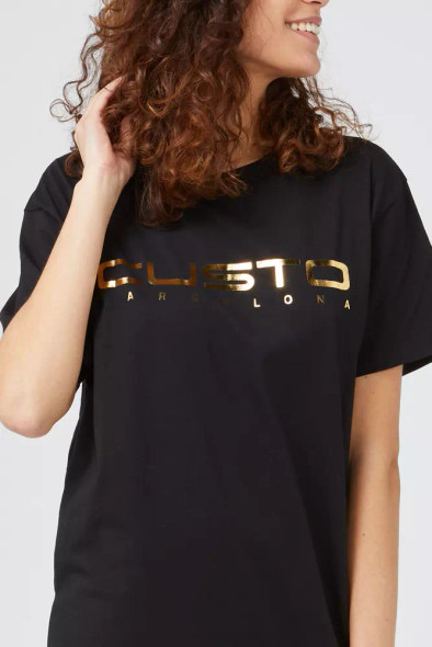 Black Cotton Women T-Shirt Black Cotton Women T-Shirt