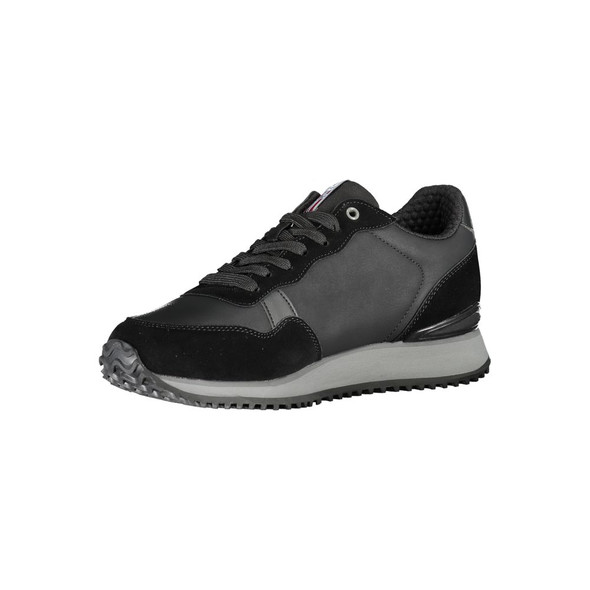 Sleek Black Contrast Lace Sneakers NA-23102 Sleek Black Contrast Lace Sneakers NA-23102