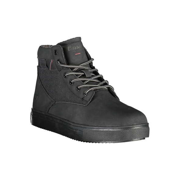 Chic Black Lace-up Boots with Contrast Details Chic Black Lace-up Boots with Contrast Details