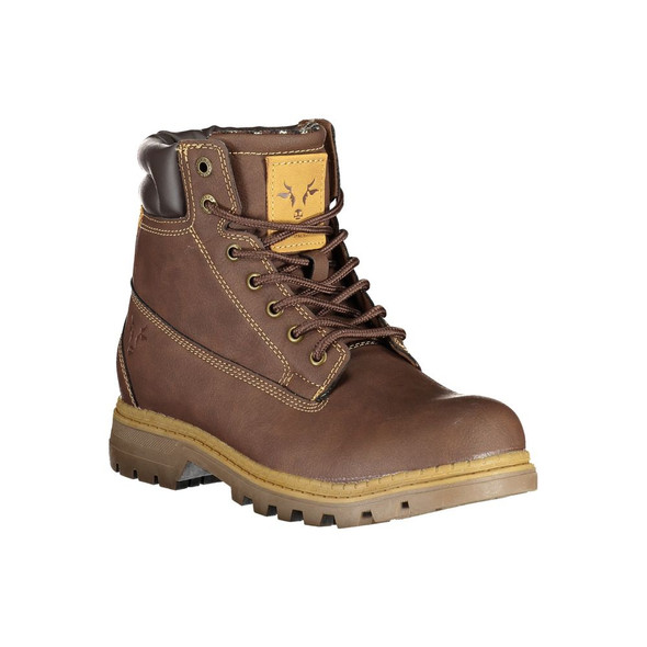 Brown Polyester Boot CA-25503 Brown Polyester Boot CA-25503