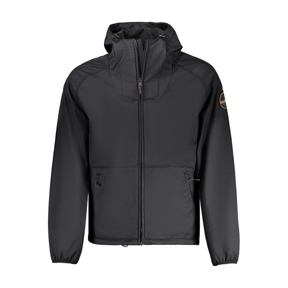 Napapijri Black Polyester Jacket NA-32292 Napapijri Black Polyester Jacket NA-32292