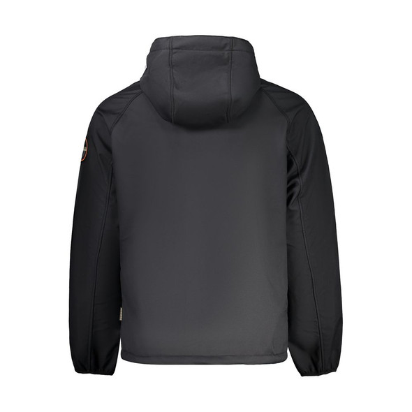 Napapijri Black Polyester Jacket NA-32292 Napapijri Black Polyester Jacket NA-32292