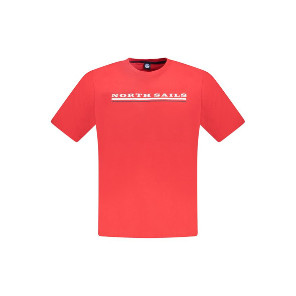 North Sails Red Cotton Men TShirt North Sails Red Cotton Men TShirt