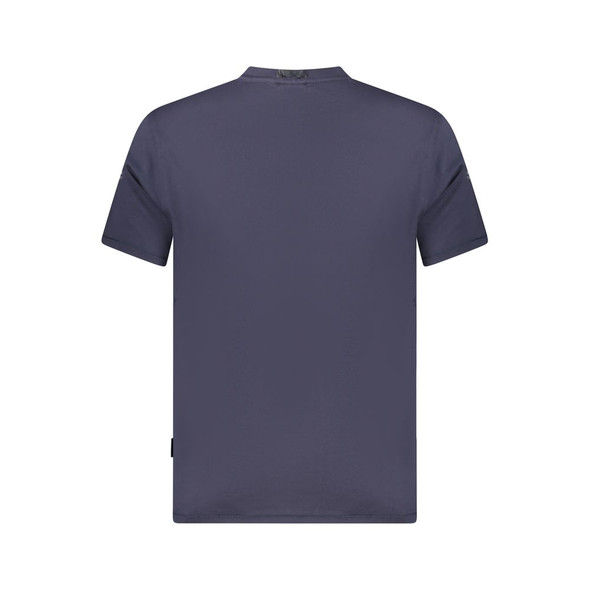 Napapijri Blue Organic Cotton Men T-Shirt Napapijri Blue Organic Cotton Men T-Shirt