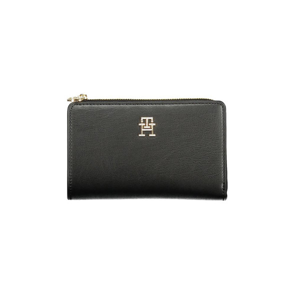 Tommy Hilfiger Black Polyethylene Women Wallet TO-36363 Tommy Hilfiger Black Polyethylene Women Wallet TO-36363