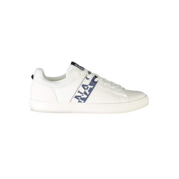Napapijri White Leather Men Sneaker NA-36806 Napapijri White Leather Men Sneaker NA-36806