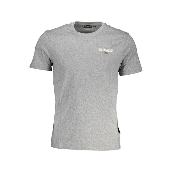 Napapijri Brown Cotton Men T-Shirt NA-37646 Napapijri Brown Cotton Men T-Shirt NA-37646