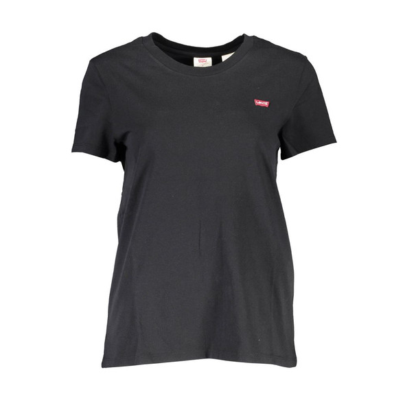 Levi's Black Cotton Women T-Shirt LE-37949 Levi's Black Cotton Women T-Shirt LE-37949