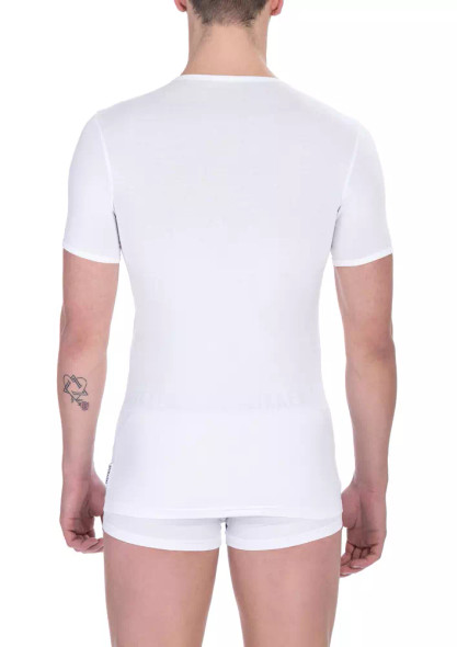 Bikkembergs White Cotton Men T-Shirt BI-21810 Bikkembergs White Cotton Men T-Shirt BI-21810
