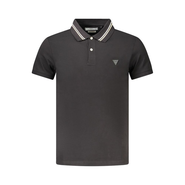 Black Cotton Polo Shirt GU-39070 Black Cotton Polo Shirt GU-39070