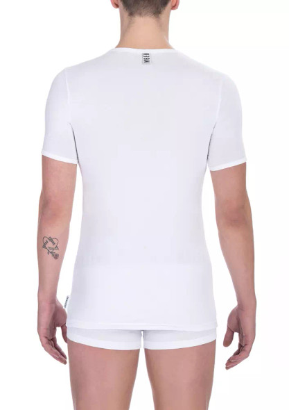 Bikkembergs White Cotton Men's T-Shirt BI-21801 Bikkembergs White Cotton Men's T-Shirt BI-21801