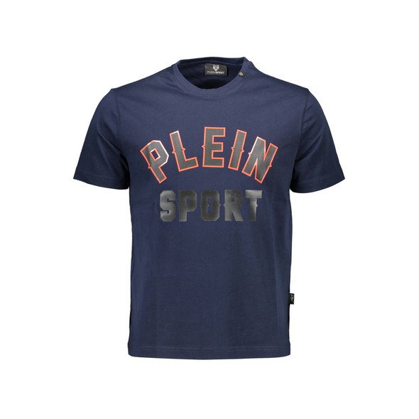 Plein Sport Blue Cotton T-Shirt PL-9608 Plein Sport Blue Cotton T-Shirt PL-9608