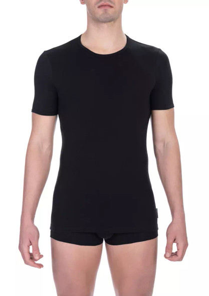 Bikkembergs Black Cotton Men T-Shirt BI-21798 Bikkembergs Black Cotton Men T-Shirt BI-21798