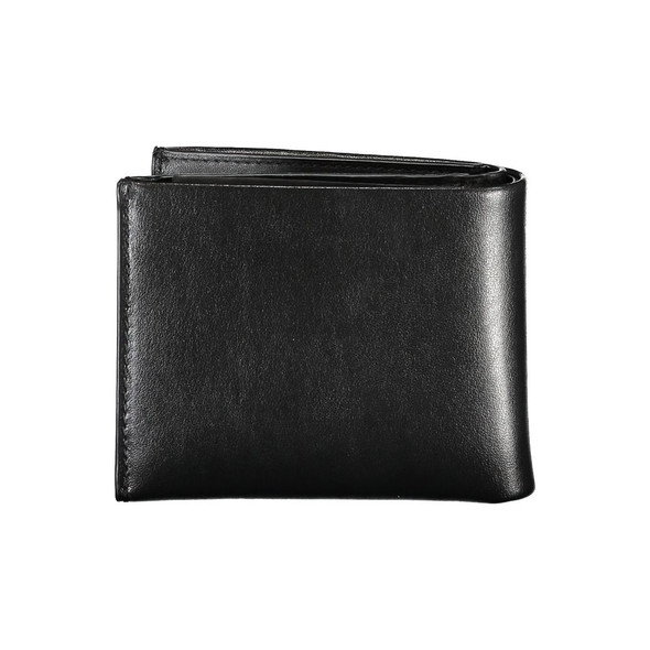 Elegant Black Leather Dual-Compartment Wallet Elegant Black Leather Dual-Compartment Wallet