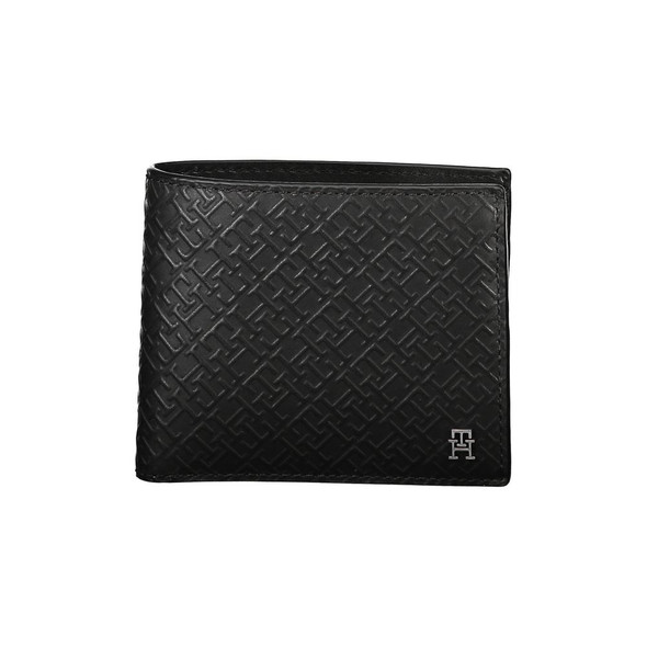 Elegant Black Leather Wallet with Multi-Compartments Elegant Black Leather Wallet with Multi-Compartments