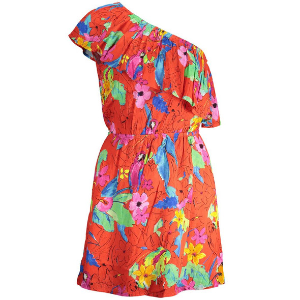 Desigual Red Viscose Women Dress DE-38217 Desigual Red Viscose Women Dress DE-38217