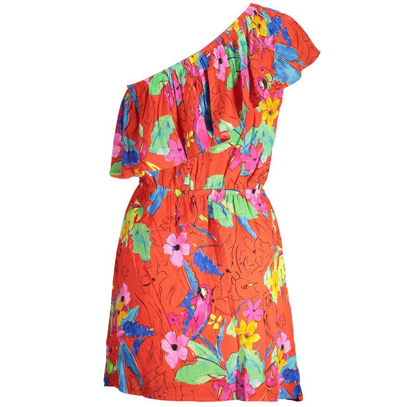 Desigual Red Viscose Women Dress DE-38217 Desigual Red Viscose Women Dress DE-38217