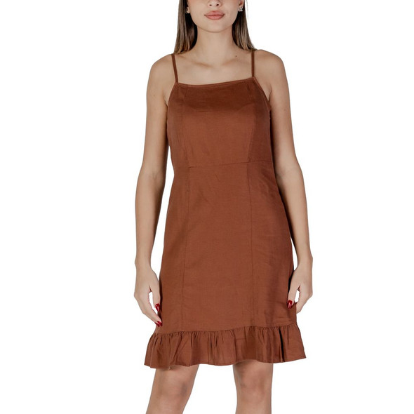 Brown Linen Midi Brown Linen Midi