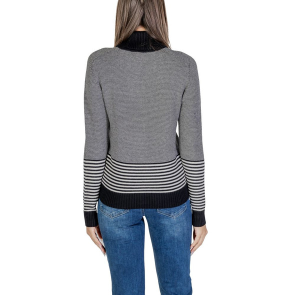 Black And White Viscose Turtleneck Black And White Viscose Turtleneck