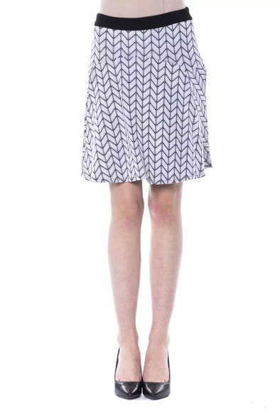 BYBLOS Black Marabou Women Skirt BYBLOS Black Marabou Women Skirt