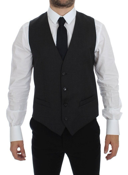 Gray Wool Formal Dress Vest Gilet Weste Gray Wool Formal Dress Vest Gilet Weste