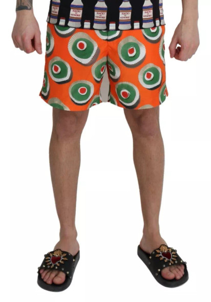 Dolce & Gabbana Orange Cupcake Beachwear Shorts Swimwear Dolce & Gabbana Orange Cupcake Beachwear Shorts Swimwear