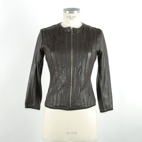 Emilio Romanelli Black Leather Women Jacket Emilio Romanelli Black Leather Women Jacket
