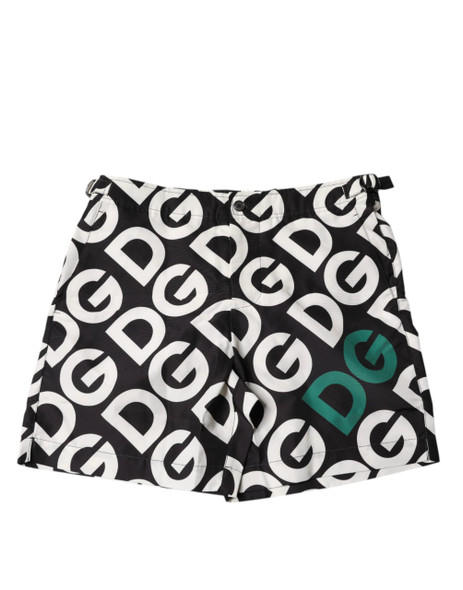 Black White Logo Beachwear Shorts Swimwear Black White Logo Beachwear Shorts Swimwear