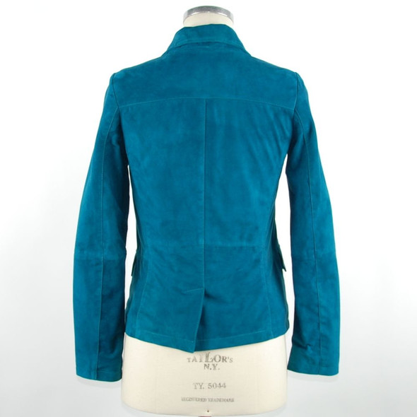 Emilio Romanelli Green Leather Women Jacket Emilio Romanelli Green Leather Women Jacket
