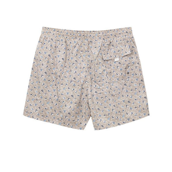 Canali Beige Polyester Swim Short Canali Beige Polyester Swim Short