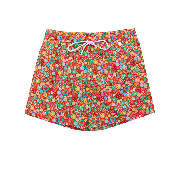 Isaia Red Polyester Swim Short Isaia Red Polyester Swim Short